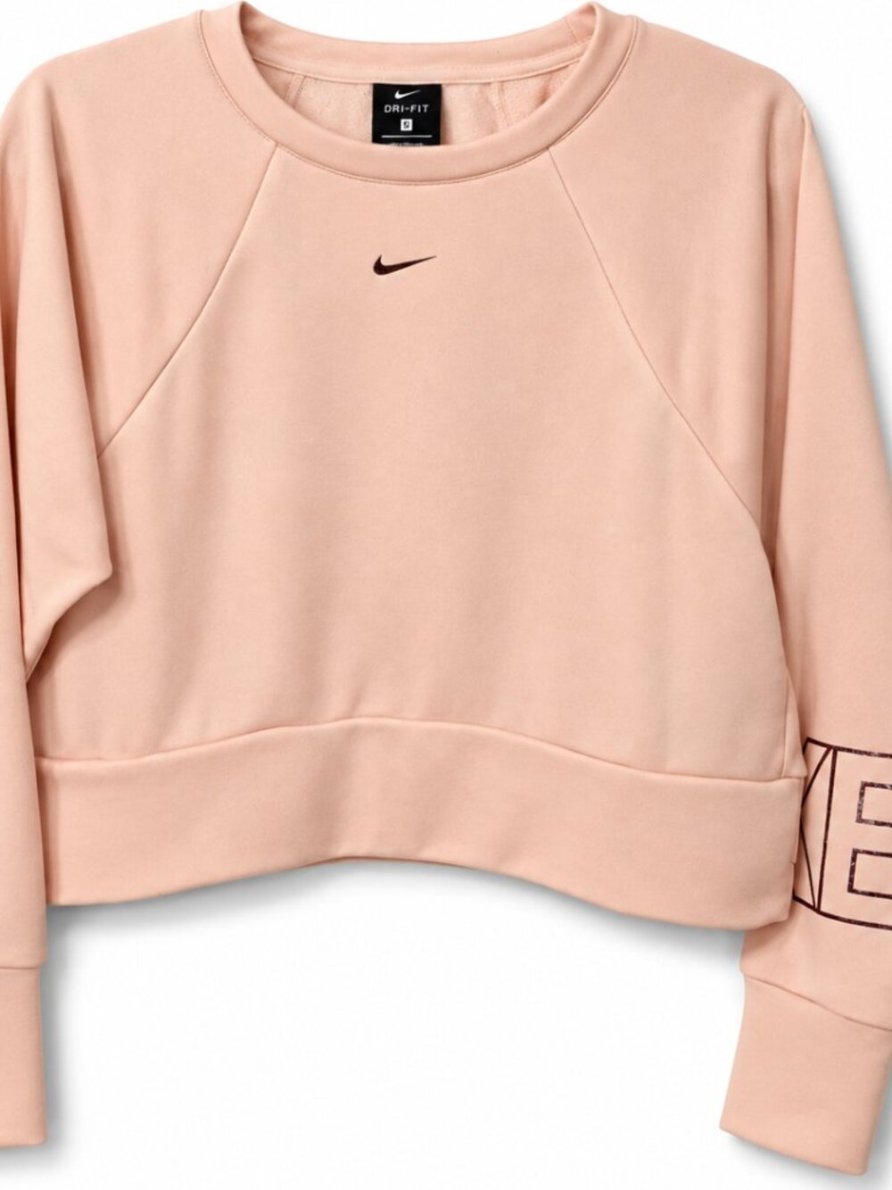 Nike Dri-FIT Get Fit Pink Cropped Crewneck Sweatshirt M